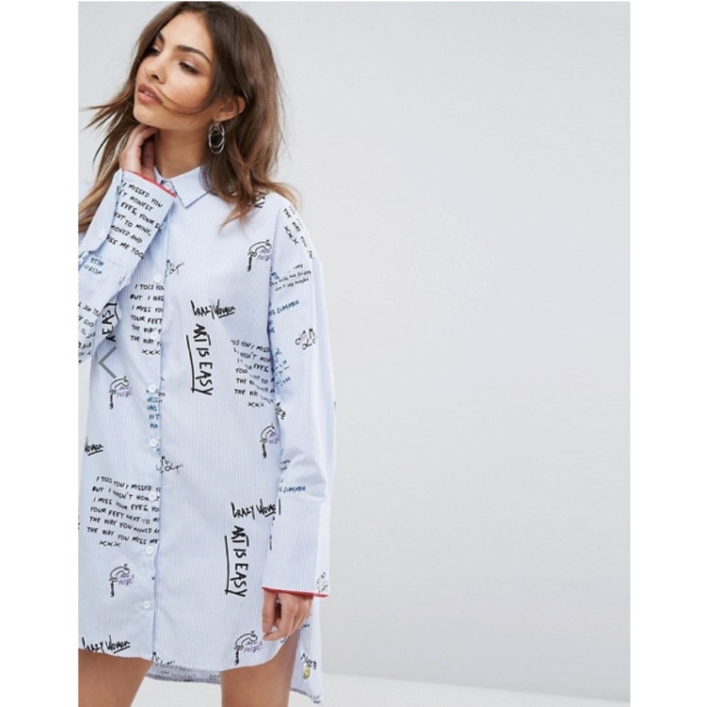 Oversized Shirt Dress